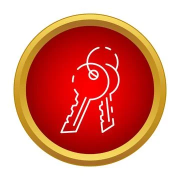 Keys icon representing home access and security Stock Illustration