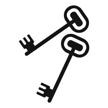 Keys icon, simple style 스톡 일러스트
