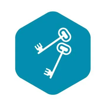 Keys icon, simple style Stock Illustration