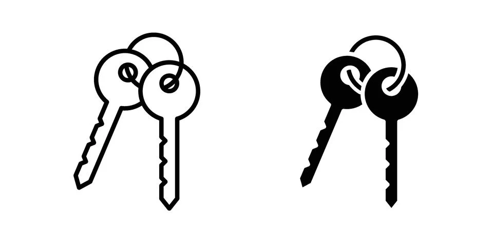 Keys icon for web projects Stock Illustration