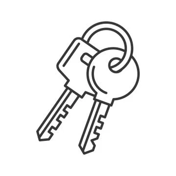 Keys Icon on White Background. Line Style Vector Illustrazione stock