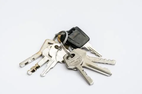 Keys isolate on white background Stock Photos