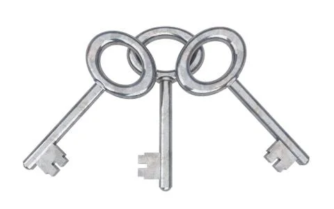 Keys isolated on the  white background Stock Illustration