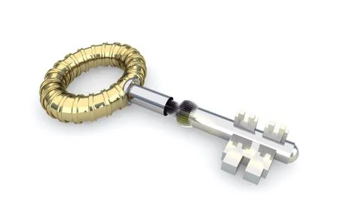 Keys isolated on the  white background Stock Illustration