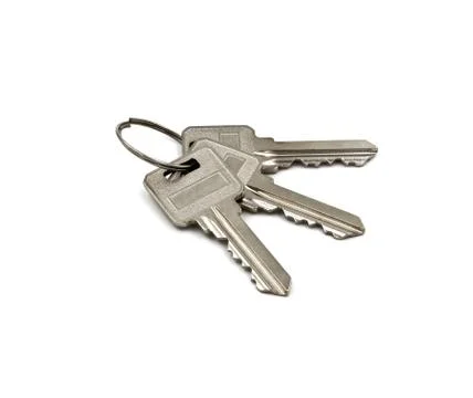 Keys isolated on white background Stock Photos