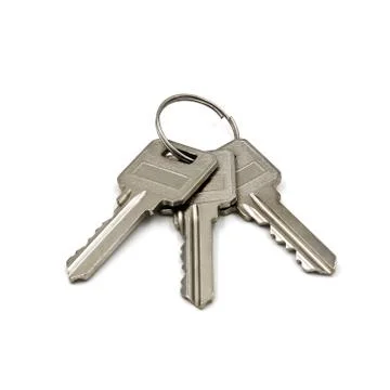 Keys isolated on white background Stock Photos
