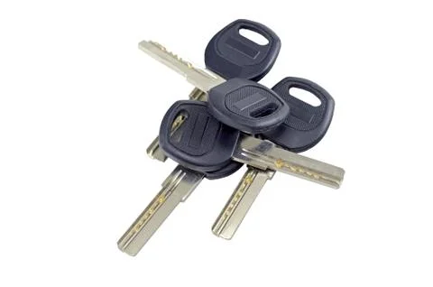Keys isolated on white Stock Photos