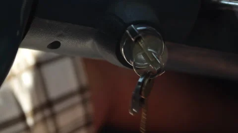 Keys Jangling from ignition Stock Footage 56780097