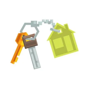 Keys on Key Ring Illustrazione stock