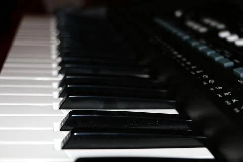 Keys of a keyboard taken up close Stock Photos