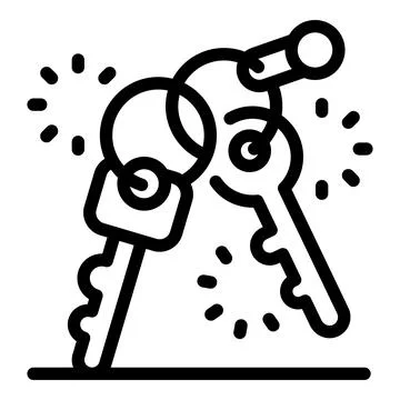 Keys with keyring symbolizing security and access Stock Illustration