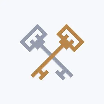 Keys logo Stock Illustration