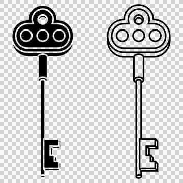 Keys for old locks, locksmith keys イラスト素材
