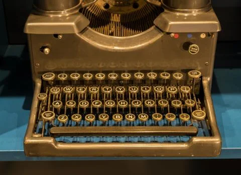 Keys of old mechanical typewriter Stock Photos