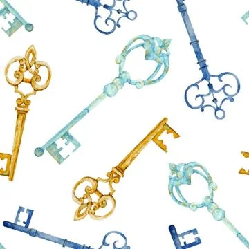 Keys pattern 스톡 일러스트