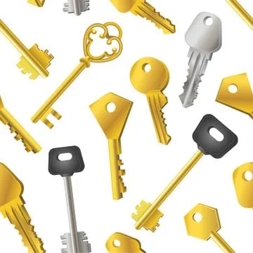 Keys pattern - seamless modern material design background Stock Illustration