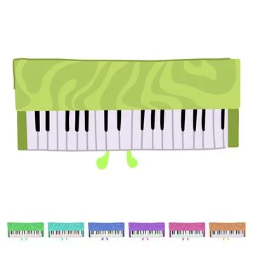 Keys piano vector cartoon graphic Stock Illustration