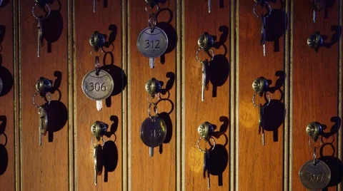 Keys at the reception Stock Footage 52725116