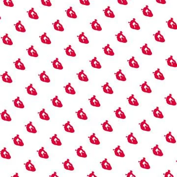 Keys in the red color heart vector pattern EPS 10. Lovely background. Trendy Stock Illustration