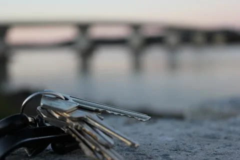 Keys at the river Stock Photos