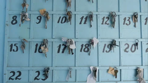 The Keys To The Rooms In The Hotel Stock Footage 268179977