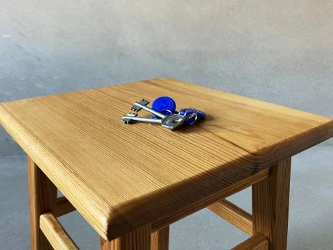 Keys on the tabouret Foto stock