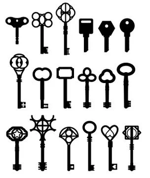 Keys vector illustrations Stock Illustration