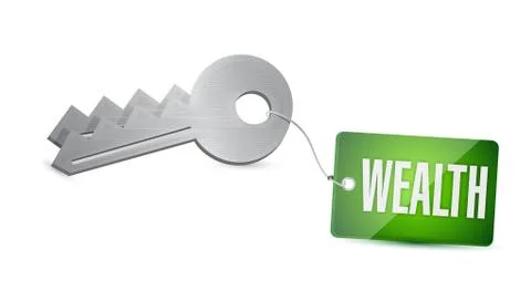 Keys to wealth concept illustration design over a white background Ilustração Stock