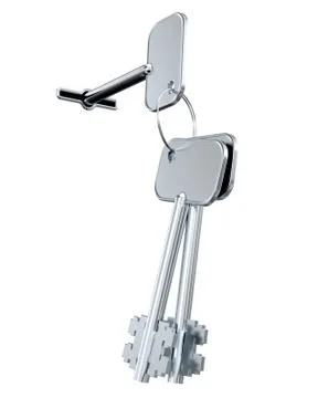 Keys on a white background Stock Illustration