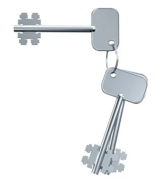 Keys on a white background Stock Illustration