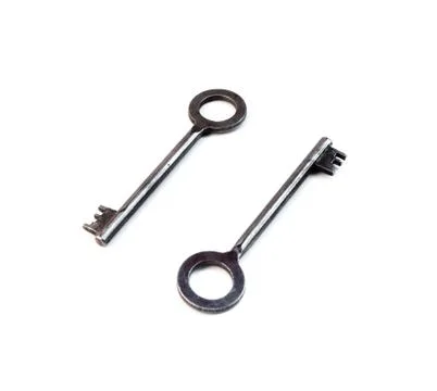 Keys on white background Stock Photos