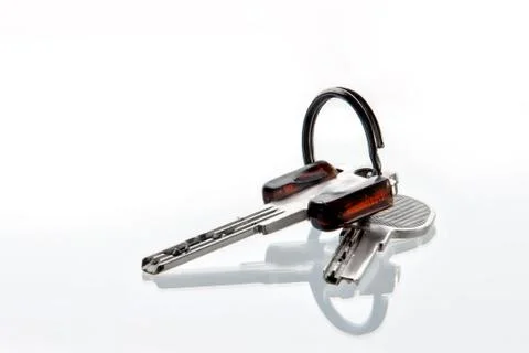 Keys on white background 库存照片