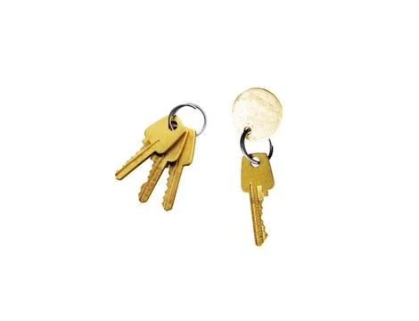 Keys on a white background Stock Photos