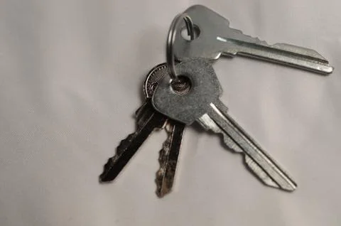 Keys on white background Stock Photos
