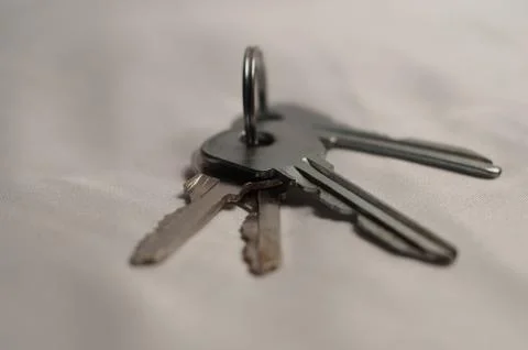 Keys on white background Stock Photos