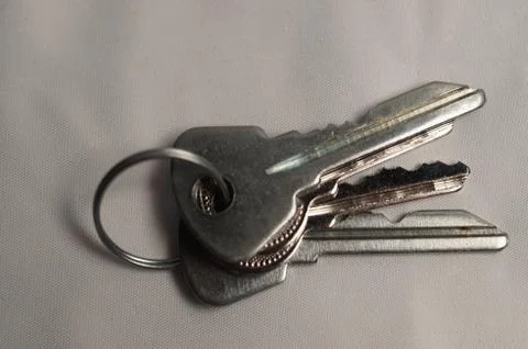 Keys on white background Stock Photos