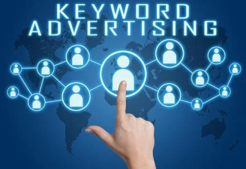 Keyword advertising Stock Illustration