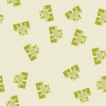 Keyword cannibalization seo glyph vector seamless pattern Illustrazione stock