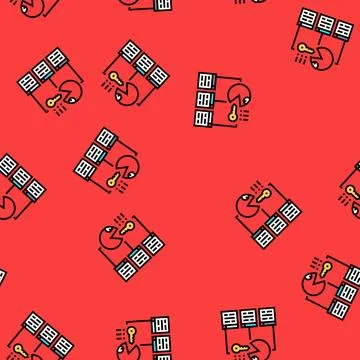 Keyword cannibalization seo vector seamless pattern Stock Illustration