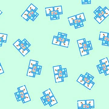 Keyword cannibalization seo vector seamless pattern 스톡 일러스트