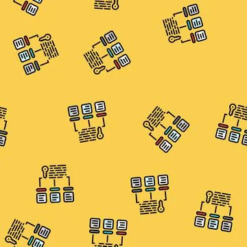 Keyword clustering seo vector seamless pattern Illustrazione stock