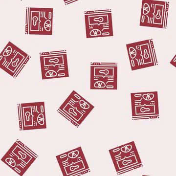 Keyword difficulty seo glyph seamless pattern Stock Illustration