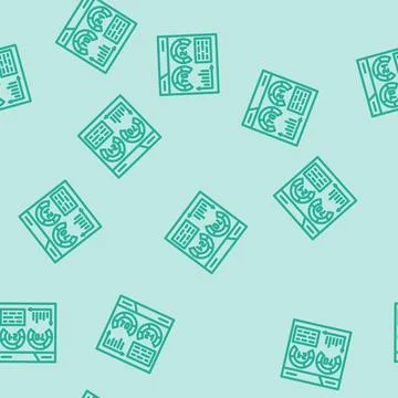 Keyword difficulty seo line vector seamless pattern Illustrazione stock