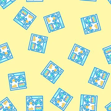 Keyword difficulty seo vector seamless pattern Stock Illustration