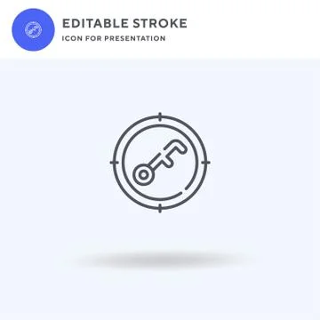 Keyword icon vector, filled flat sign, solid pictogram isolated on white, log Stock Illustration