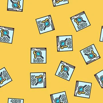 Keyword research seo vector seamless pattern 스톡 일러스트