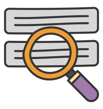 Keyword search icon in doodle vector Illustrazione stock