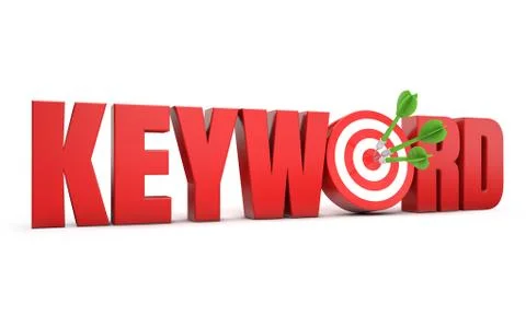 Keyword target Illustrazione stock