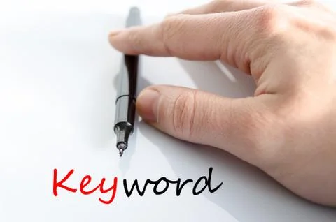 Keyword Text Concept Stock Photos