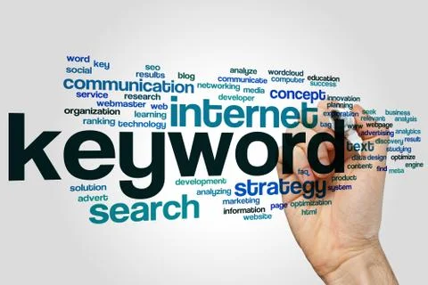 Keyword word cloud Foto stock